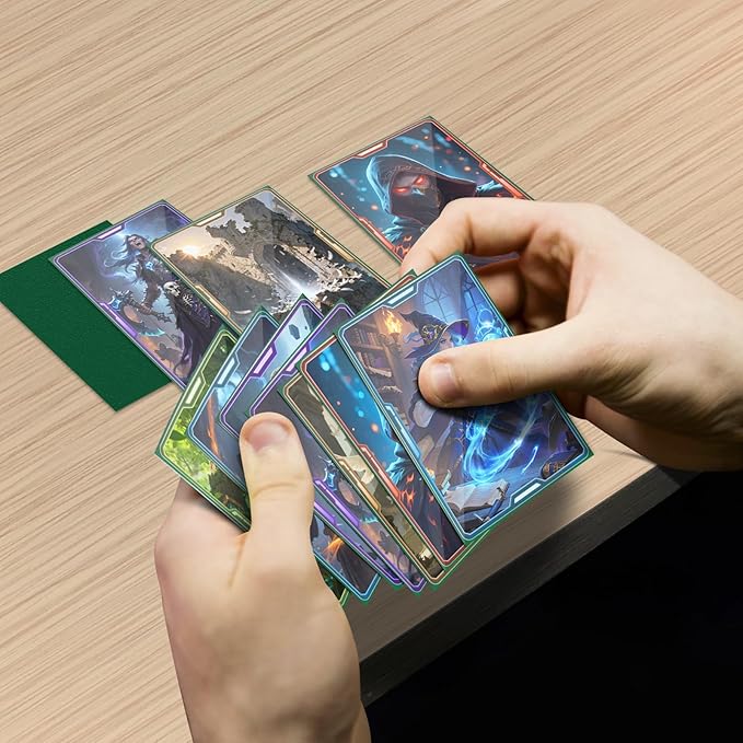 Tioplior Trading Card Sleeves Perfect Fit TCG Matte Sleeves, Soft Sports Card Protector for Photocard Easy to Shuffle and Stack While Playing Card Game, Standard TCG Card Sleeves (Green, 300ct)