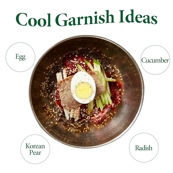 Wang Korean Cold Noodle Hamheung Mul Naengmyeon, Sweet and Tangy, 4 Servings