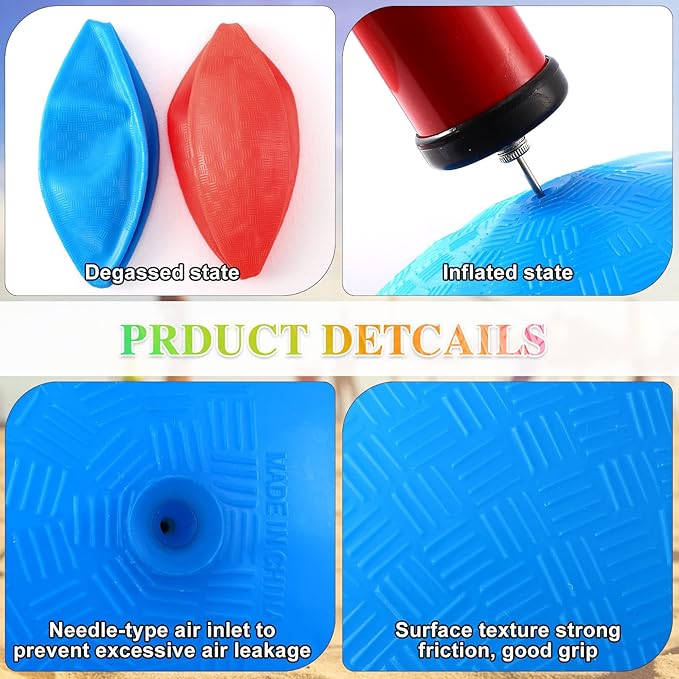 6PCS Playground Balls,8.5 Inch Inflatable Dodge Balls,Dodgeball Balls,Rubber Bouncy Dodge Ball with 1 Hand Pump for Indoor Outdoor Games Camps Schoolyard Picnic