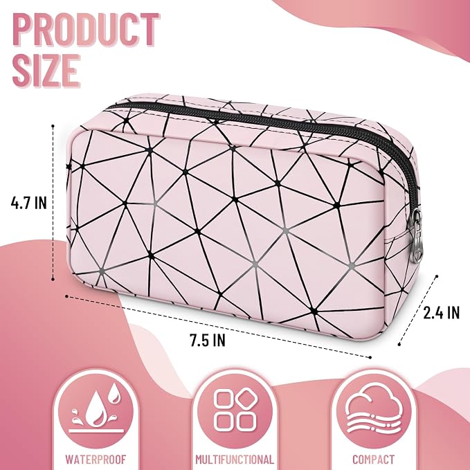 PU Sanitary Pad Pouch Discreet Period Underwear Organizer Bag | Water Resistant, Pink, Menstrual Cup Bag, Makeup Bag, Travel Essentials