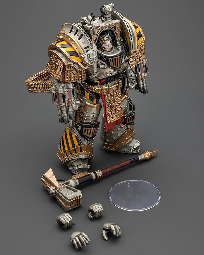 JoyToy Warhammer 40K 1:18 Action Figures, Iron Warriors Perturabo, Primarch of The lVth Legion, 7.2 in High