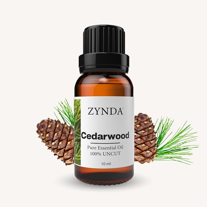 Cedarwood Essential Oil Pure and Natural – Premium Organic 100% Uncut Cedar Essential Oil Extract for Aromatherapy, Diffuser, Massage, Relaxation, and Skin Care – 10ml Amber Glass Bottle