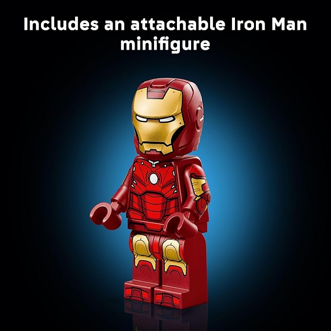 LEGO Marvel Iron Man Mark 3 Collectors’ Edition Building Set - Poseable Super Hero Construction Kit W/Mark 3 Minifigure for Adults, Ages 18+ - Collectible Gift Idea for Birthdays - 76344