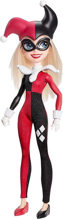 DC Super Hero Girls Harley Quinn Action Doll (~11.5 inch) with Removable Accessories, Wearing Iconic Outfit with True-to-Show Details, Great Gift for 6 – 8 Year Olds