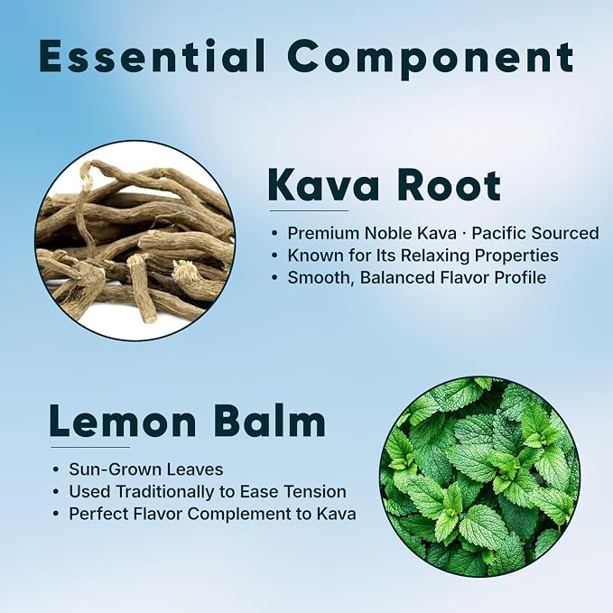 FORTILUME Calming Kava Drink Mix, Instant Kava Powder, Low-Calorie, Non-Alcoholic | Plant-Based Relaxation Alternative Beverage | 15 Servings (Berry)