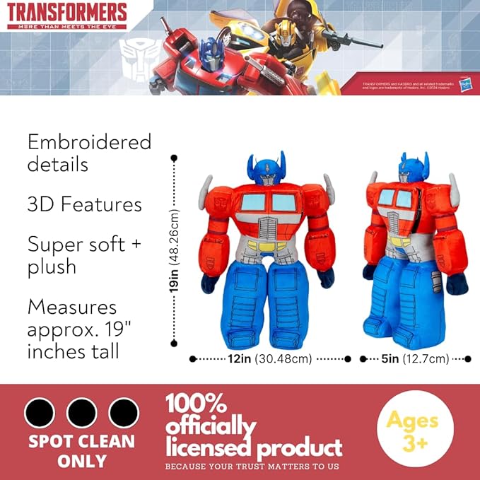 Franco Kids Transformer Optimus Bedding Super Soft Cozy Cuddle Pillow, (Officially Licensed Product)