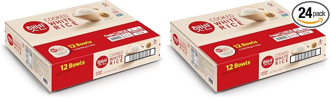 CJ Rice Cooked White Hetbahn, Gluten-Free & Vegan, Instant & Microwaveable, 7.4 Ounce (Pack of 24)