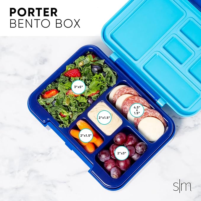 Simple Modern Harry Potter Bento Lunch Box for Kids | BPA Free, Leakproof, Dishwasher Safe | Lunch Container for Girls and Boys | Porter Collection | 5 Compartments | Harry Potter Magical Mashup