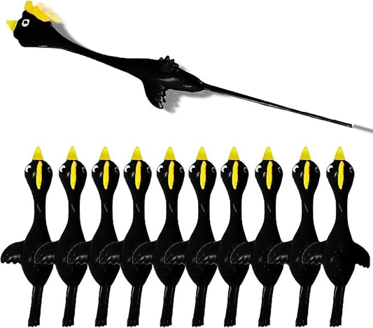 Slingshot Chicken Rubber Chicken Flick Chicken Flying Chicken Flingers Stress Gag Toys, Rubber Chicken Slingshot Funny Christmas Stuffers Easter Chicks Novelty Gifts for Kids