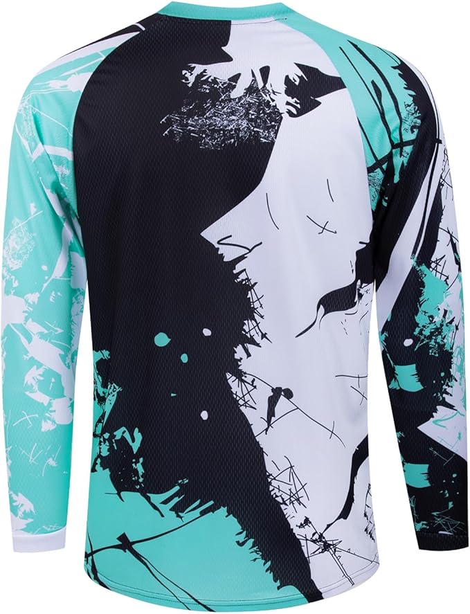 Kids Cyling Jersey,Youth Dirt Bike Jersey Boys Bicycle Shirt Girls Motorcycle Motocross Long Sleeve Off-Road Downhill Tops