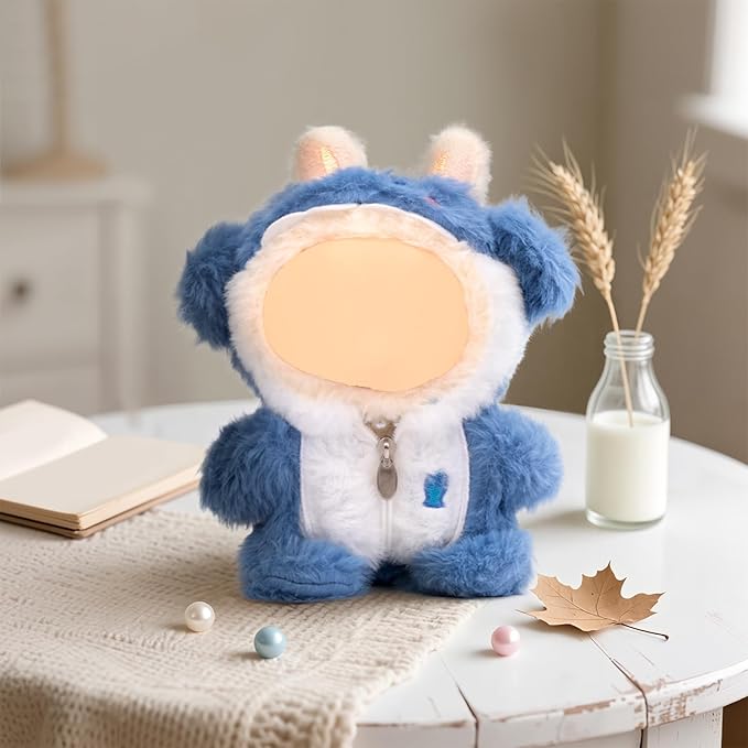 17cm Doll Clothes Outfit Set,Dolls Keychain Accessories Clothing Set ,Blue Shark Clothes,Handmade Faking Animal Style Outfit Jumpsuit(NO Doll)