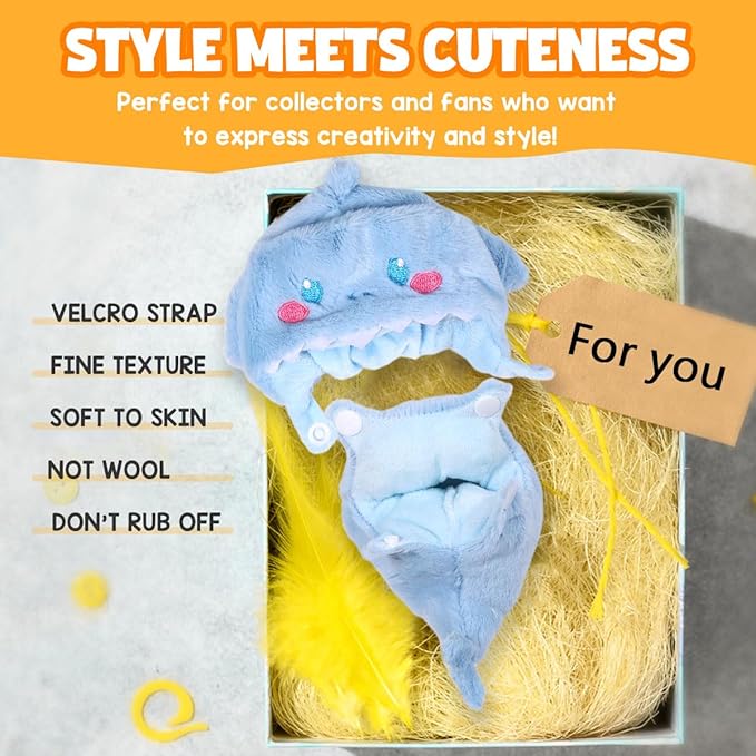 AICase for 17cm Doll Clothes/Outfit,Clothing Set for 17cm Doll,2 Piece Set Hat Clothing,Boys and Girls Stylish Adorable Clothes Accessories-04