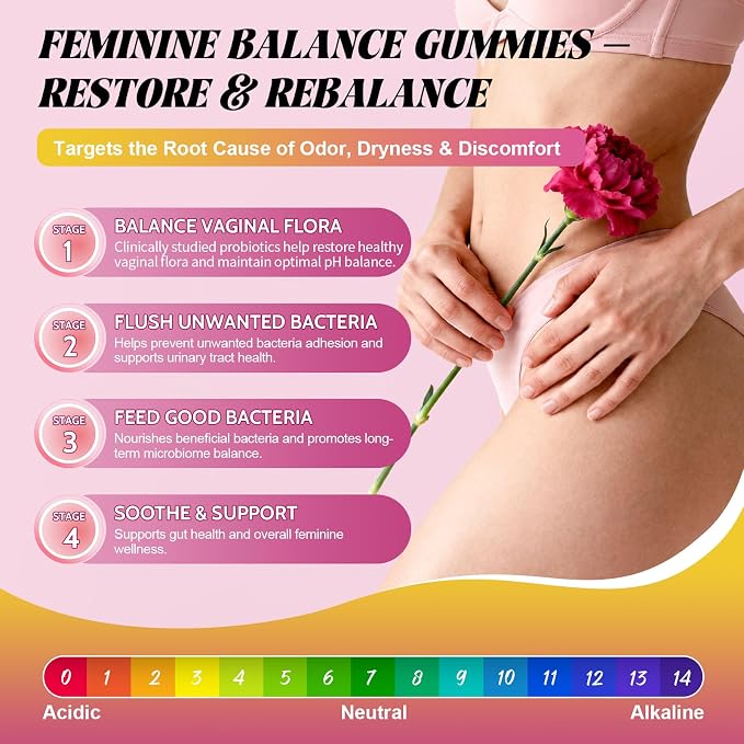 2PCS 9-in-1 Sugar Free Feminine Probiotics Gummies - pH Balance, 50 Billion CFU Vaginal Probiotic Gummies w/ Prebiotic, Slippery Elm, Cranberry, for Vaginal, Urinary Tract, Gut, Hawaiian Pineapple