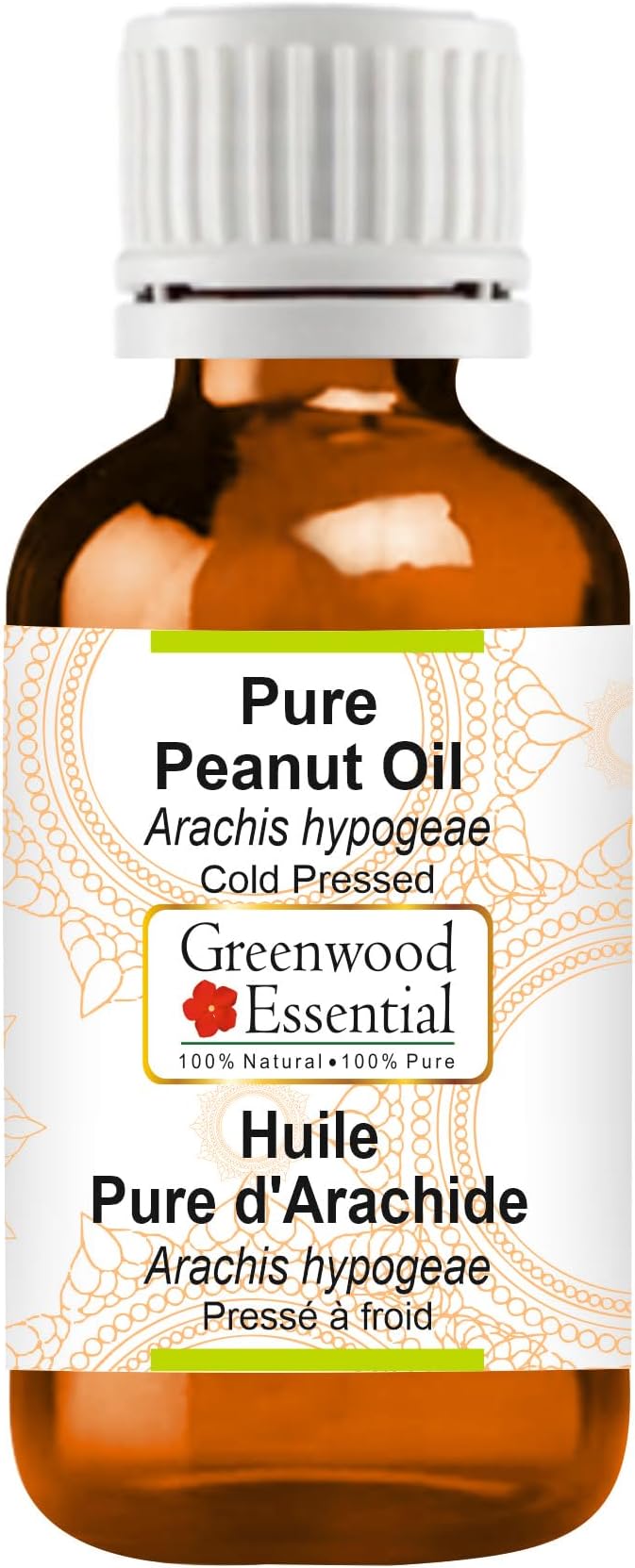 Greenwood Essential Pure Peanut Oil (Arachis hypogeae) 100% Natural Therapeutic Grade Cold Pressed 15ml (0.50 oz)