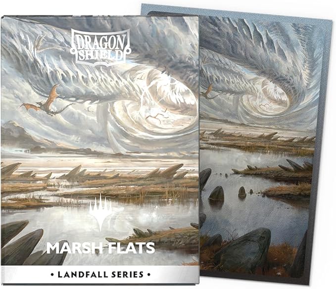 Dragon Shield | Matte Dual Art Sleeves | MTG Landfall Series | 100 CT - Smooth & Tough Premium TCG Sleeves | Compatible with Pokemon, One Piece & Magic the Gathering | Marsh Flats