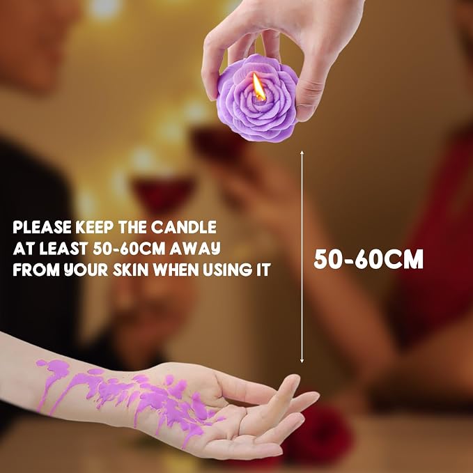 3 Colors Peony Flower Shaped Low Temperature Candles Soy Wax Low Temperature Candle Used for Romantic Night Decoration