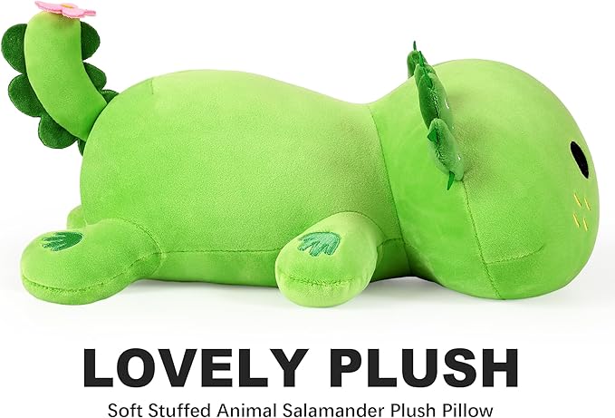 Onsoyours Cute Axolotl Cactus Plush, 19" Soft Large Stuffed Animal Salamander Big Plush Pillow, Kawaii Plushie Toy for Kids (Axolotl Cactus, 19")