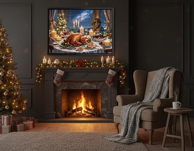 1000 Pieces Jigsaw Puzzles for Adults, Christmas Series - Festive Holiday Art, Fun Family Game, Best Xmas Gift Idea & Home Decoration, Large 28" x 20" （Christmas Dinner）