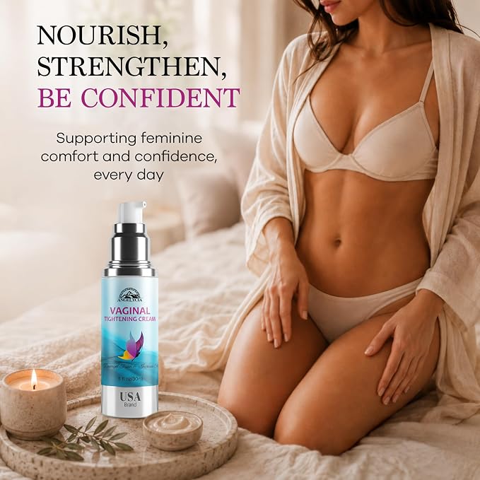 ANGELYCIA Vaginal Tightening Cream, Coochie Tightener, Yoni Moisturizer, Improves Women's Vagina Health, Fast-Acting Tightener, Increases Sensitivity, Easy to Apply, 1 fl oz