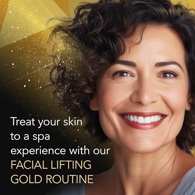 CICATRICURE Gold Lift Anti Gravitational Wrinkles Skin Care Gift Set with Day Anti-Wrinkle Cream + SPF 30, Night Anti-Wrinkle Cream & Dual Contour Eye and Lip Wrinkle Cream, 3 Pack