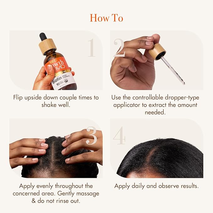 Red By Kiss Growth MD Strengthening Hair Oil with Biotin Rosemary for Hair Growth & Thinning, Cooling Scalp Treatment, Strengthens & Thickens Hair, Soothes Irritation (2 Fl Oz)