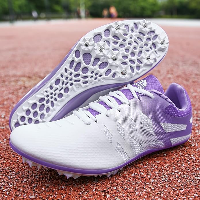 Men Women Kids Track and Field Shoes Professional 8 Spikes Running Racing Sneakers Breathable Lightweight Sprinting Shoes