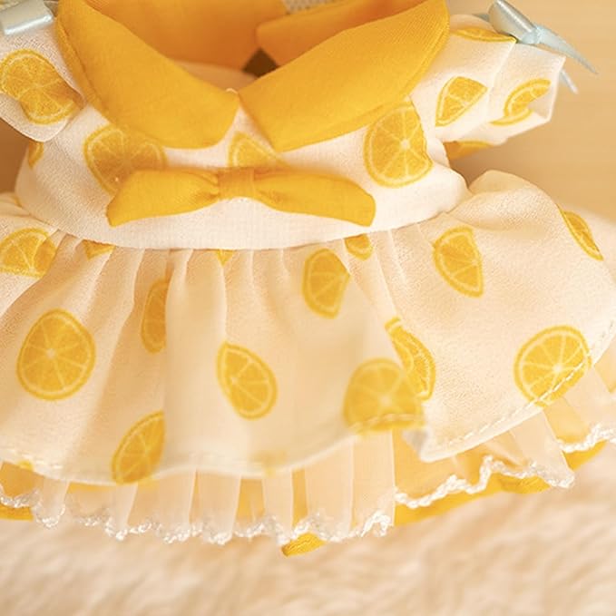 CALEMBOU Plush Doll Clothes, Cute Couple Dress Set Doll Clothes for 10cm Kimmon Mimon, Kawaii 6.7 Inches Doll Accessories Toys Gifts for Girls(Only Clothes) (Girl)