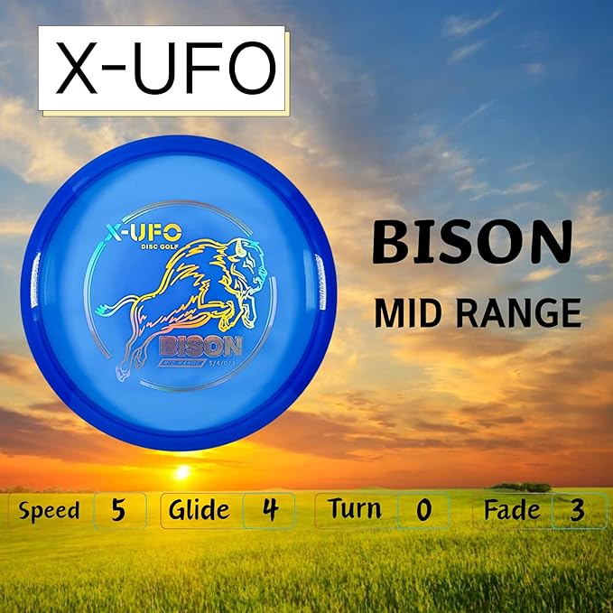 X-UFO Disc Golf Set - Disc Golf Starter Set, Includes 1 Putter, 1 Driver, and 1 midrange disc, Weighing 170-178 Grams. Suitable for Beginners and Professional disc Golf tournaments