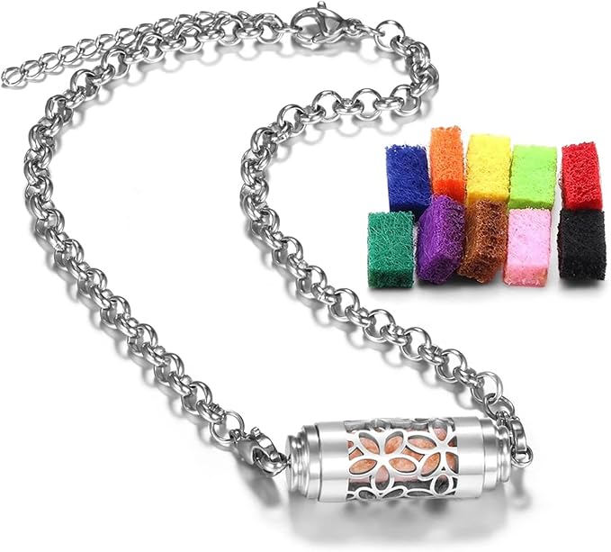 Essential Oil Bracelet,Essential Oil Diffuser Bracelet Stainless Steel Aromatherapy Locket Adjustable Diffuser Bracelet Unisex (Cover-J)