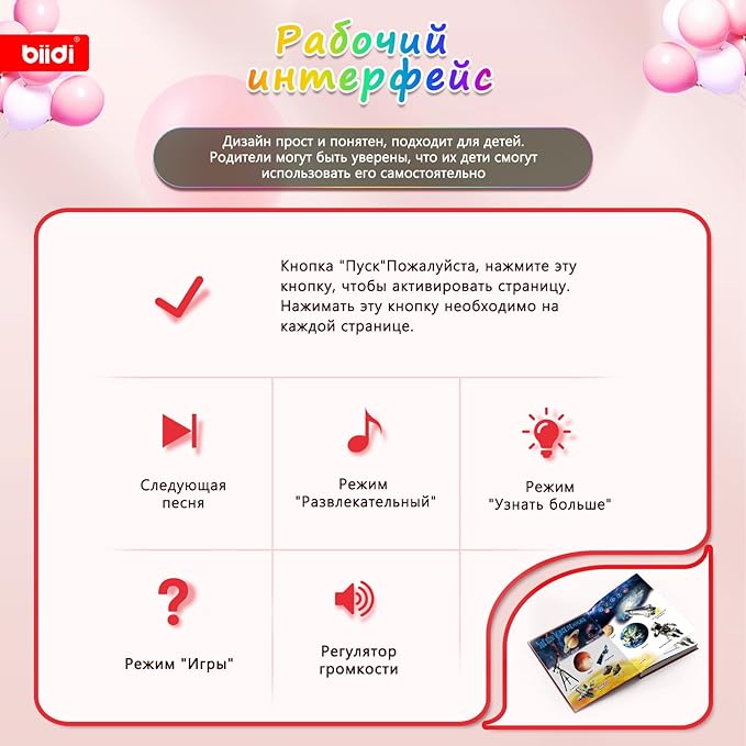 Russian Sound Books,Rechargeable Interactive Talking Book,Russian Autism Learning Book for Boys Girls,800+ Sounds,15 Topics of The World Around You