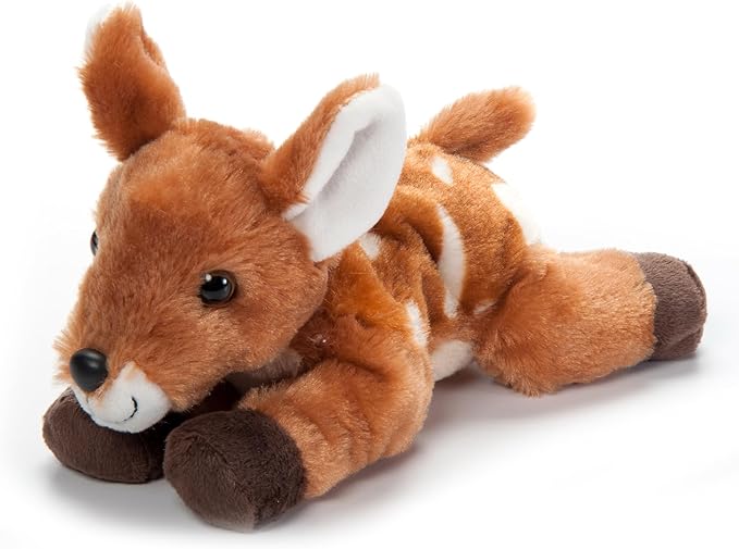 The Petting Zoo Fawn Stuffed Animal Plushie, Gifts for Kids, Scoopz Wildlife Animals, Fawn Plush Toy, 8 inches