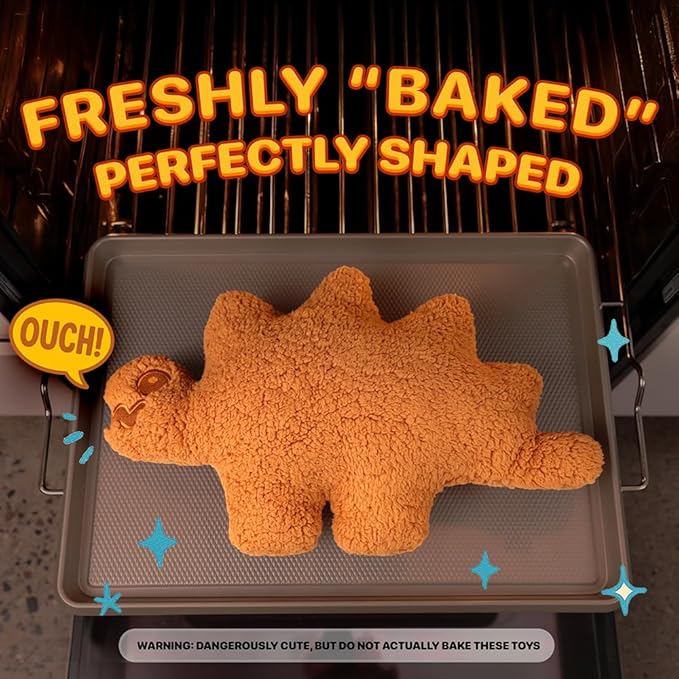 Large Dino Nugget Pillow, Premium Chicken Nugget Dinosaur Stuffed Animal Plush – Ultra Soft 18 inch Fun Dinosaur Toys Throw Pillows for Kids, Boys & Girls (Stego Sammy)