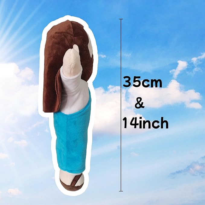 Jesus Plush 14" Jesus Stuffed Doll Christian Plush Toy Religious Easter for Kids Boys Girls