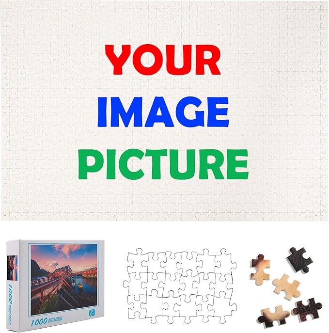 Custom Puzzle from Photo Custom Jigsaw Puzzle Unique Birthday Present Suitable for Children Family and Friends Personalized Puzzle-Multi Size (1000piece-Wooden)