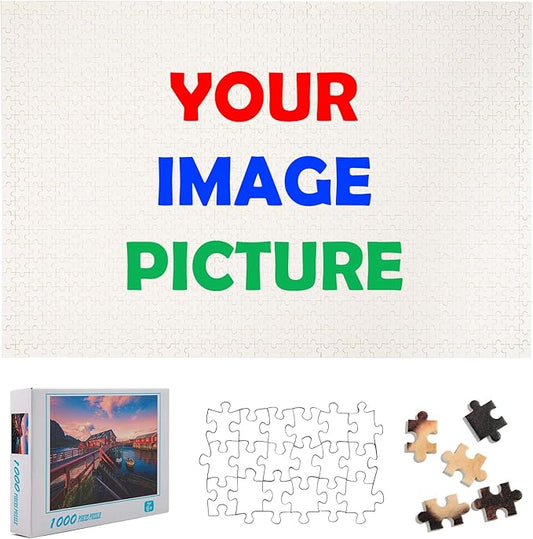 Custom Puzzle from Photo Custom Jigsaw Puzzle Unique Birthday Present Suitable for Children Family and Friends Personalized Puzzle-Multi Size (1000piece-Wooden)
