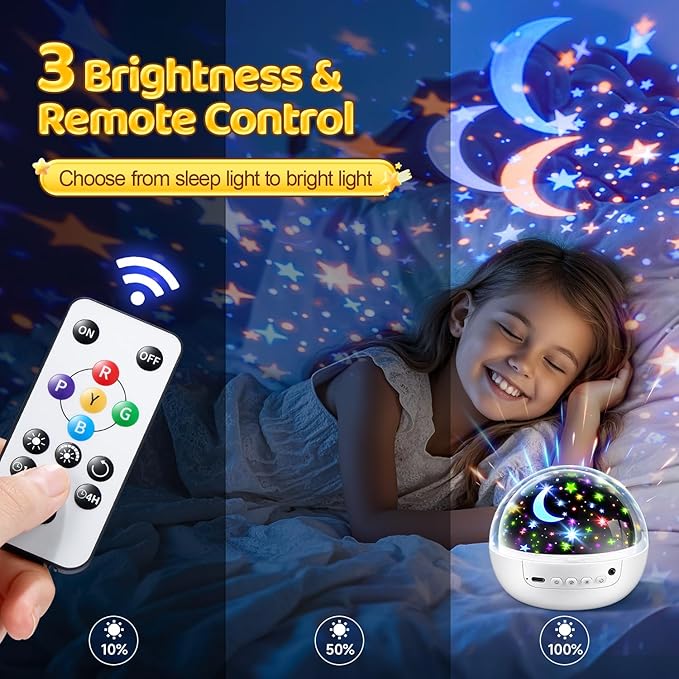 Baby Sensory Toys for Autism | 3HD Films & 31 Colors & 360° Rotate & 3 Brightness Baby Gifts for Boys Toys for 1 Year Old Boys Sensory Light Girl Gifts