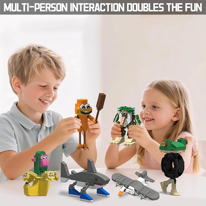 Italian Brain Rot Unique Cartoon Characters Building Blocks 6 in 1 Educational & Entertaining Gift Idea for Kids Teens & Adults