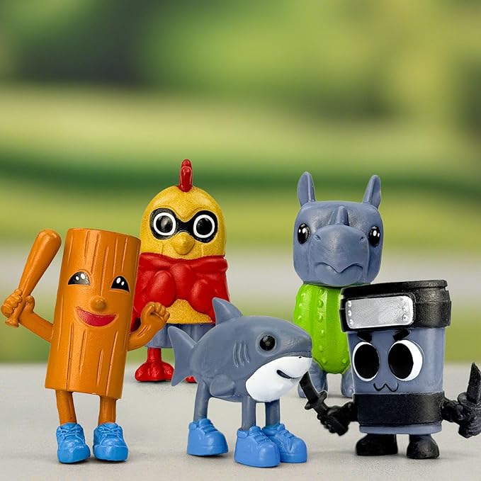 8Pcs Italian Brainrot Action Figures,Tralalero Travala Toy Set Tralalero Travala,Tung Tung Tung Sahur, Brr Brr Patapim - Brainrot fidget Toys,Decorations Gifts for Office Room Figurine Decor (8PCS-C)