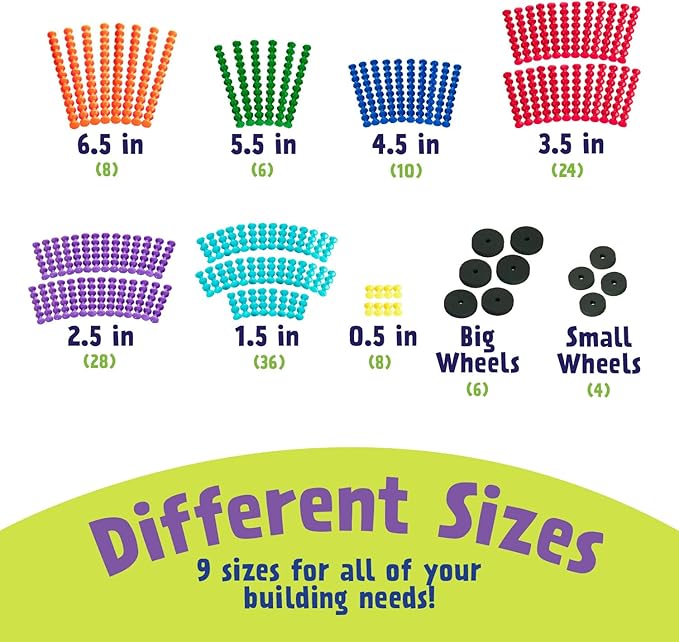 POPULAR PLAYTHINGS Playstix Starter Set Construction Toy Building Blocks 80 Piece Kit