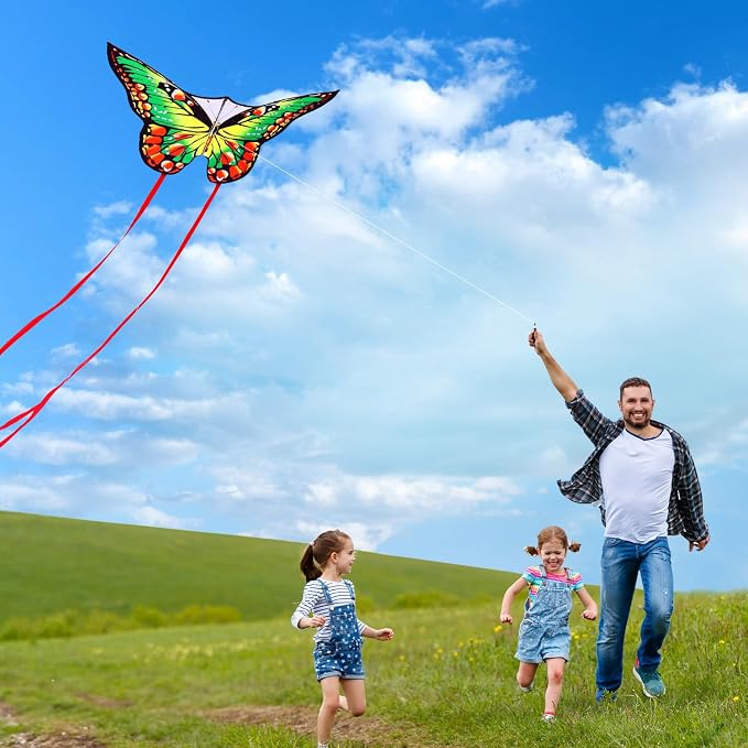 HONBO Butterfly Kites for Kids & Adults, Easy to Fly for Beginners, Each Kite with 300ft Line Handle,Beginner Kite for Kids Ages 4-8,Beach Kites for Outdoor Activities & Family Trip