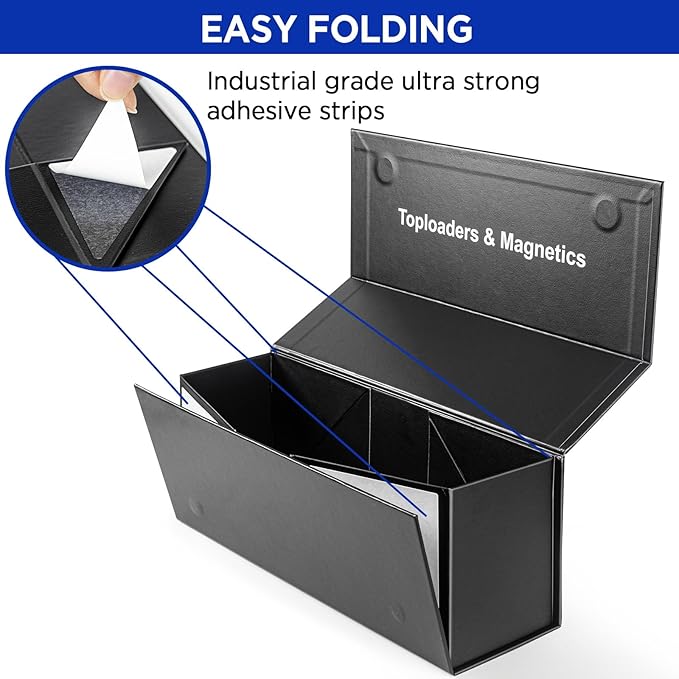 Top loaders Storage Box for Trading Cards, Vertical Magnetic Closure Sports Card Storage Box, Fit Loose Cards, Top loaders, Magnetic Card Holders