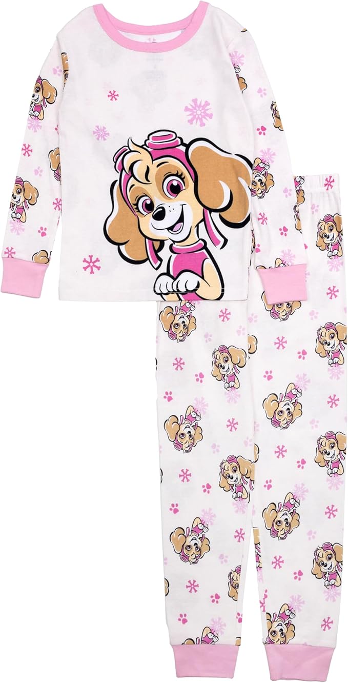 Nickelodeon Unisex Kids' Paw Patrol 2-piece Snug-fit Cotton Holiday Pajama Set, Soft & Cute for Kids