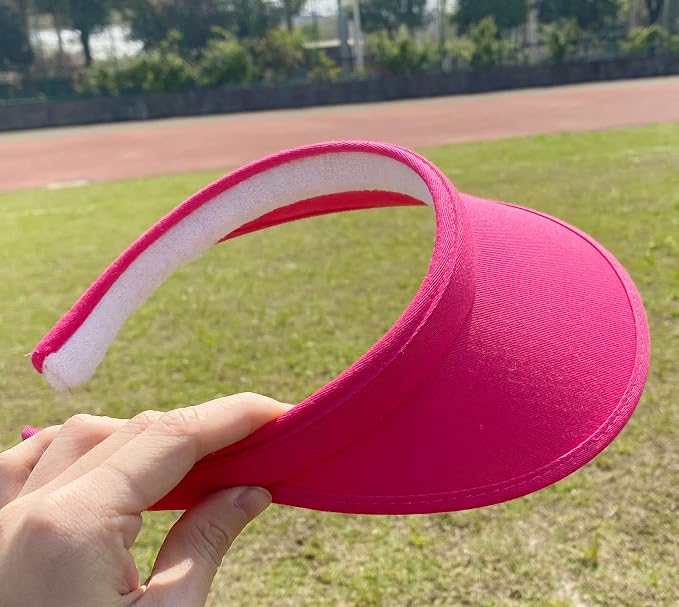 2 Pack Sun Visor Hats Women Men Clip On Wide Brim Visors Hat Outdoor Sports Golf Beach Travel Tennis Caps