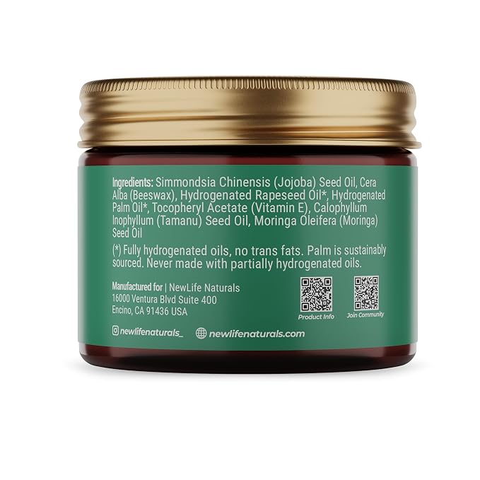 NewLife Naturals Vulva Balm Cream (JButter) - Natural Vaginal Moisturizer Support For Hydration Dryness Itching - With Jojoba + Moringa- Estrogen Free - 2oz