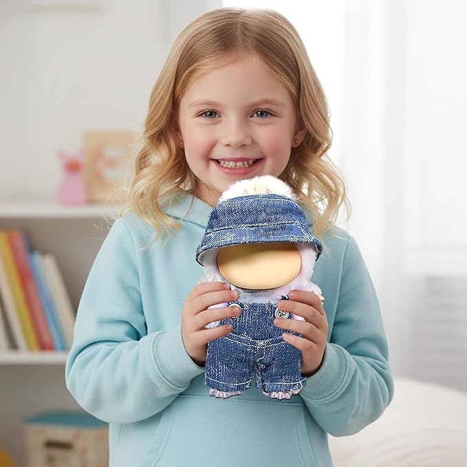 Clothes Fit for 17CM Doll, Fashion Doll Clothes Outfit Set Cute Theme Designer Toys Dress Accessories for Collector Fans Display (VV Light Blue Denim)