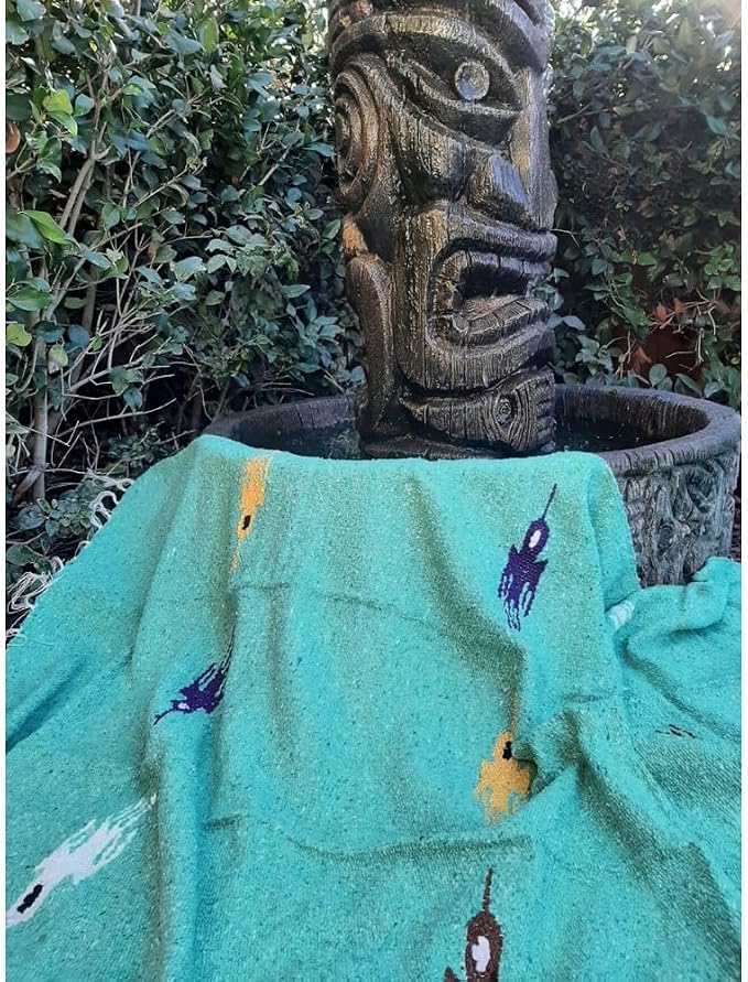 Open Road Goods Mexican Thunderbird Yoga Blanket, Handwoven Throw for Yoga, Meditation, and Home Décor – Versatile Blanket for Beach, Picnic, Camping, or Outdoor Use