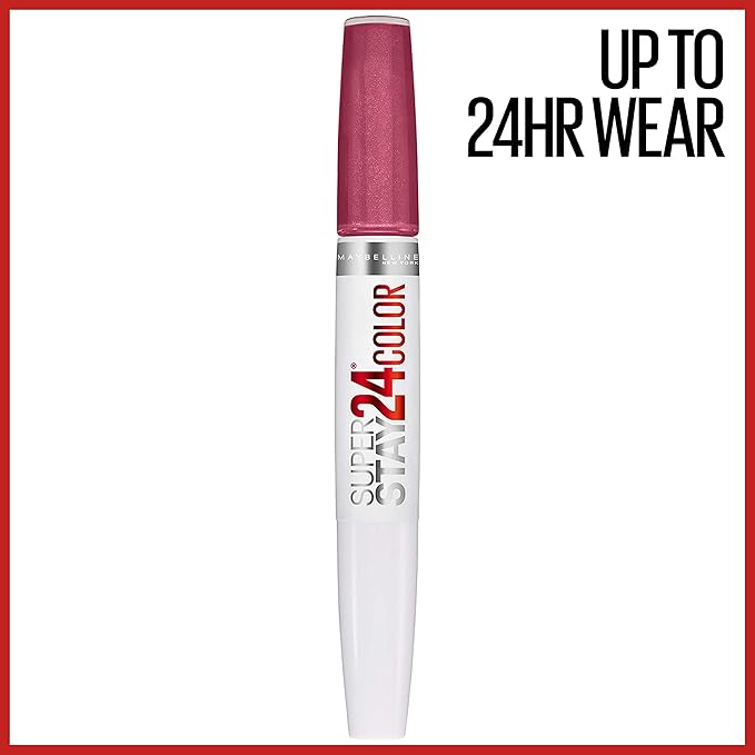 MAYBELLINE Super Stay 24, 2-Step Liquid Lipstick Makeup, Long Lasting Highly Pigmented Color with Moisturizing Balm, Timeless Rose, Pink, 1 Count (Pack of 2)
