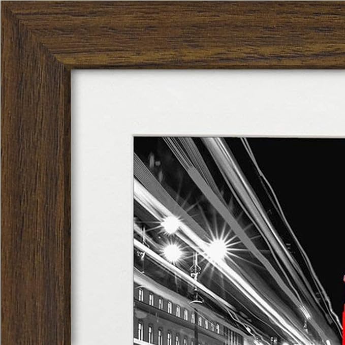 Americanflat 11x14 Picture Frame with Shatter-Resistant Glass - Use as 8x10 Frame with Mat or Display 11x14 Photo Without Mat - Signature Collection - Picture Frames for Wall Display - Walnut | Engineered Wood construction, Shatter-resistant glass, han...