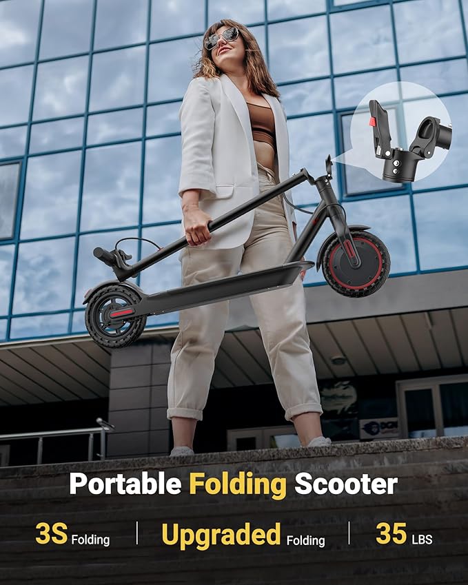 MAXSHOT Electric Scooter for Adults, 8.5/10/14" Tires, 19/22Mph, 350W/500W Motor, 21-28 Miles Range, Folding E-Scooter with Dual Suspension,APP(V1/SPRO/MAX/PRO/X1/X1PRO/PR)