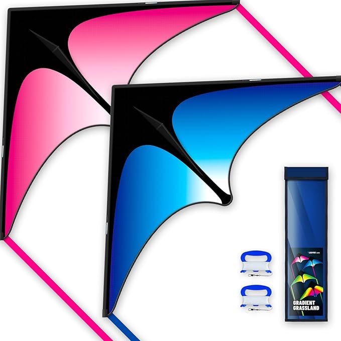 SGftre Delta Kite Set for Kids and Adults，Extremely Easy to Launch for Beginners, Perfect for Beaches and Parks，Kites for Beach Trip Park Family Outdoor Games and Activities